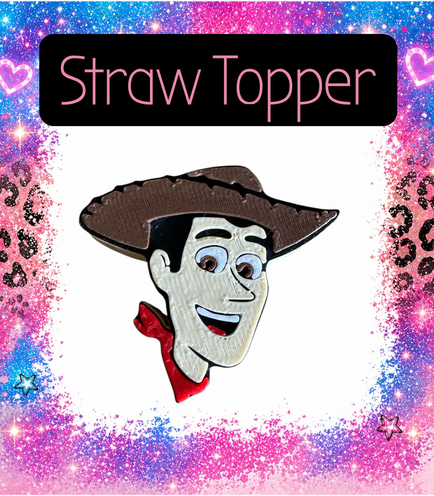 Toy 3-D Printed Straw Topper