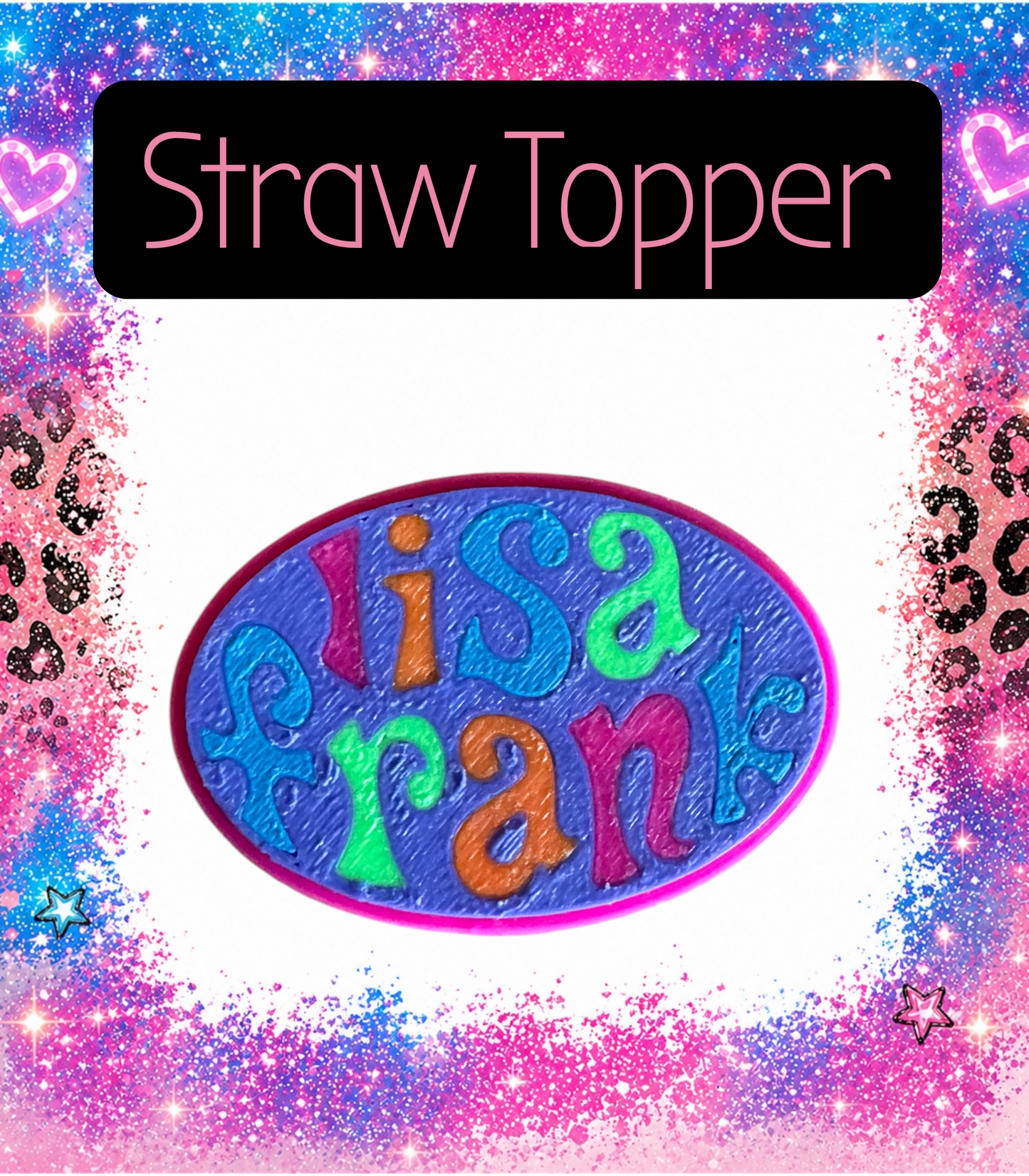 80's 3-D Printed Straw Topper
