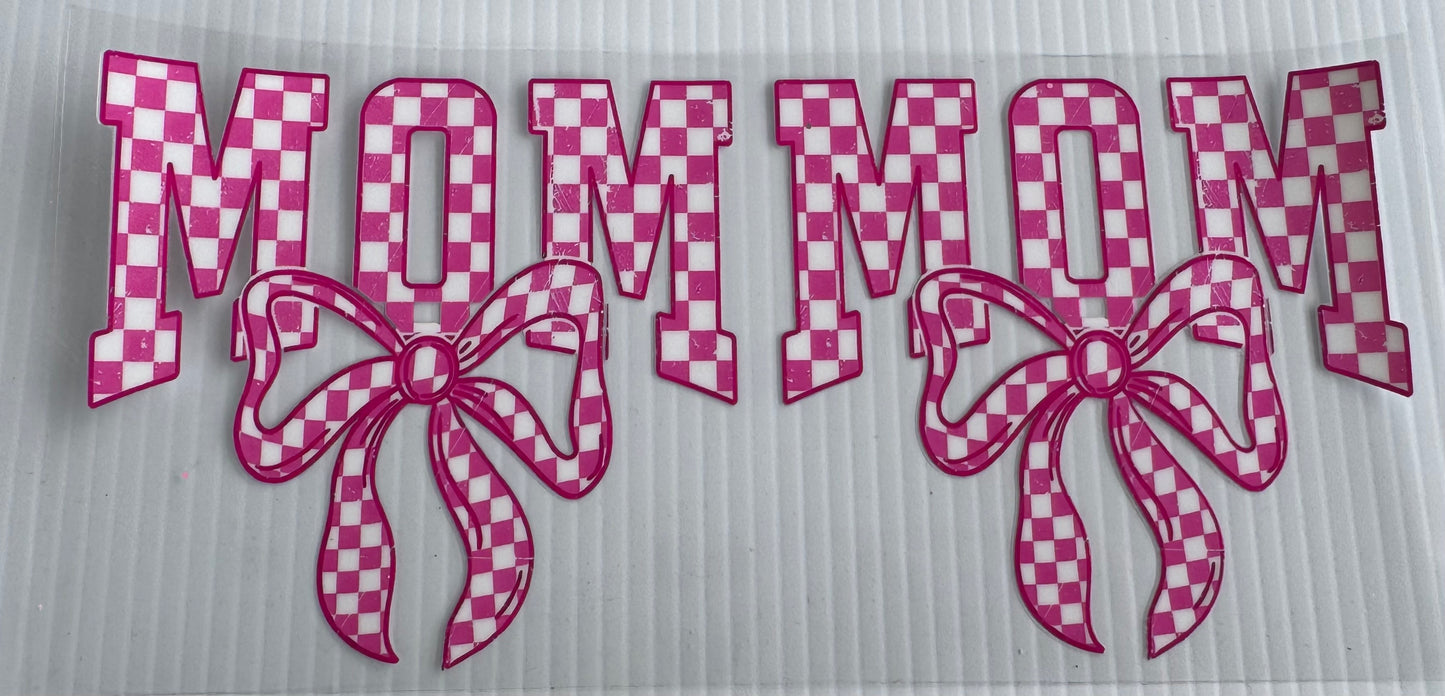 Mom Checkered Bow Wrap