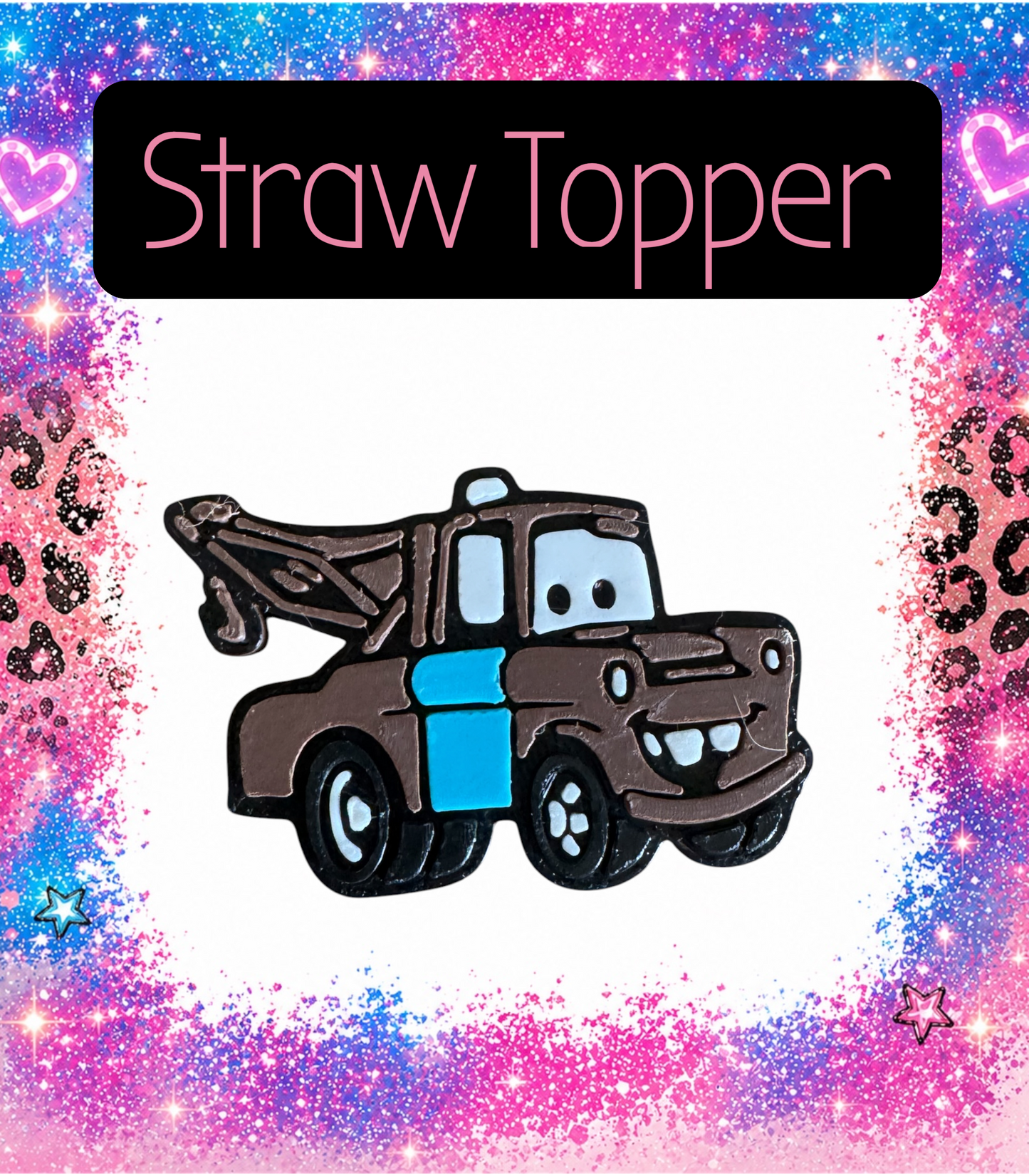 Truck 3-D Printed Straw Topper