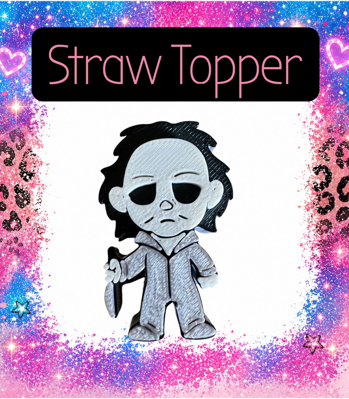 Horror 3-D Printed Straw Topper