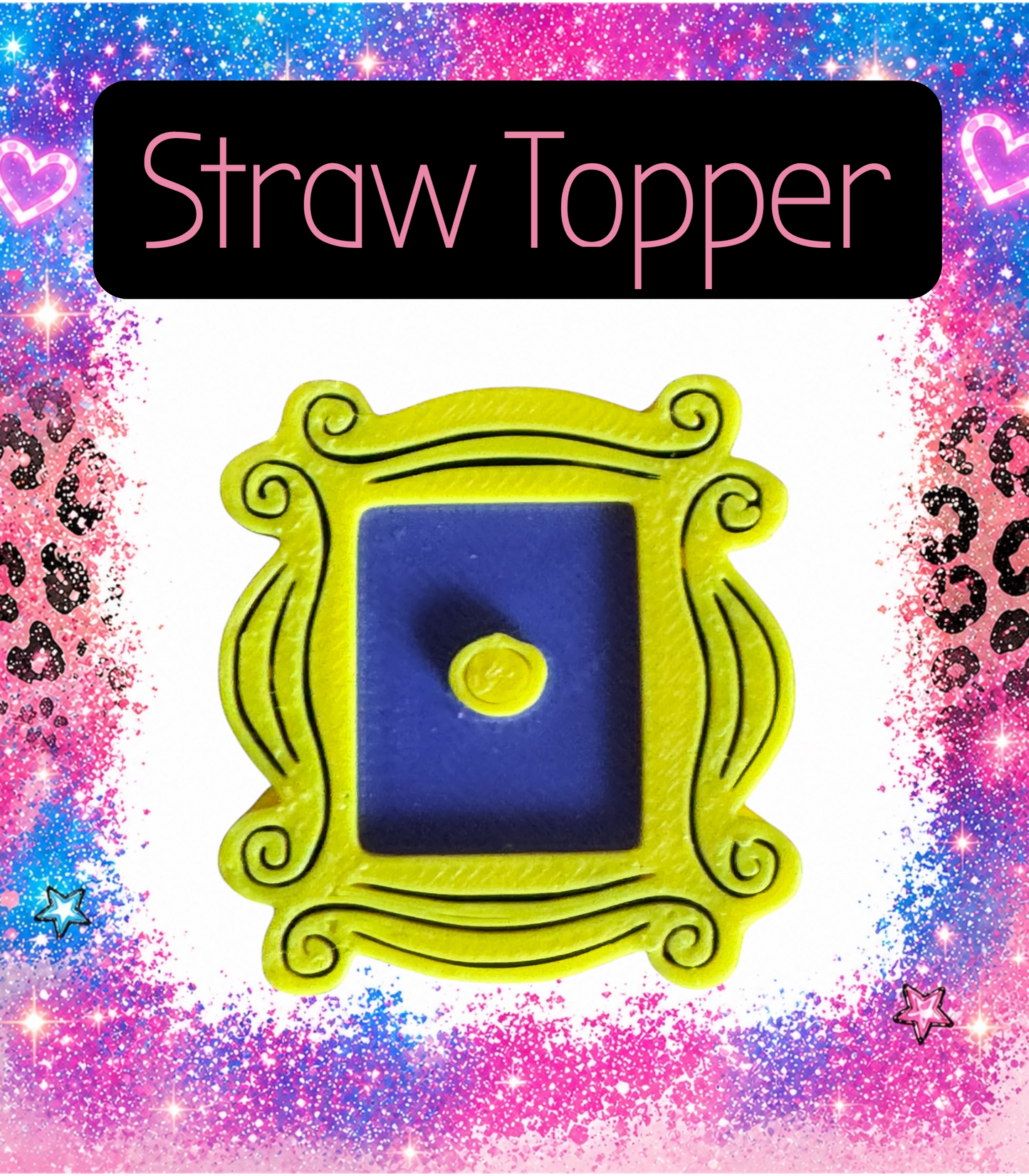 Door 3-D Printed Straw Topper