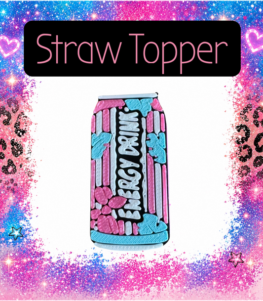 Energy Drink 3D Printed Straw Topper