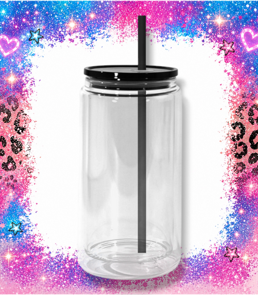 BLACK 16 Ounce Acrylic Tumbler