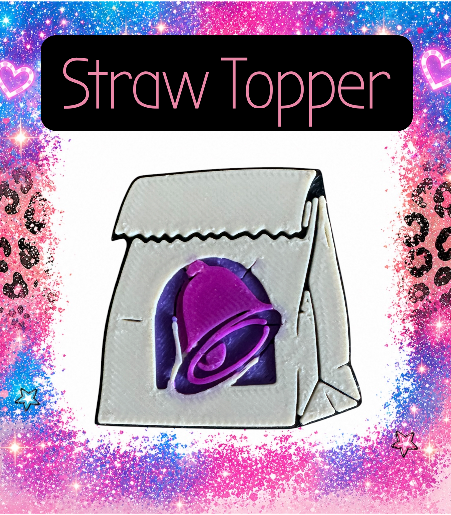 Taco 3-D Printed Straw Topper