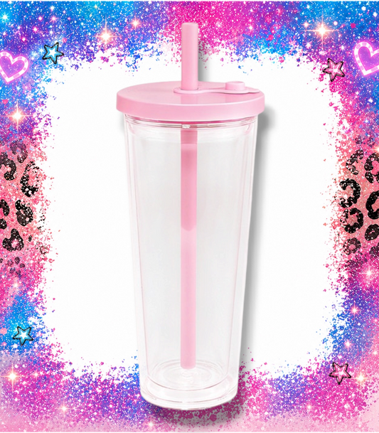 LIGHT PINK 24 oz Tapered Acrylic Tumbler