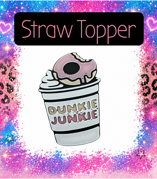 Coffee 3D Printed Straw Topper
