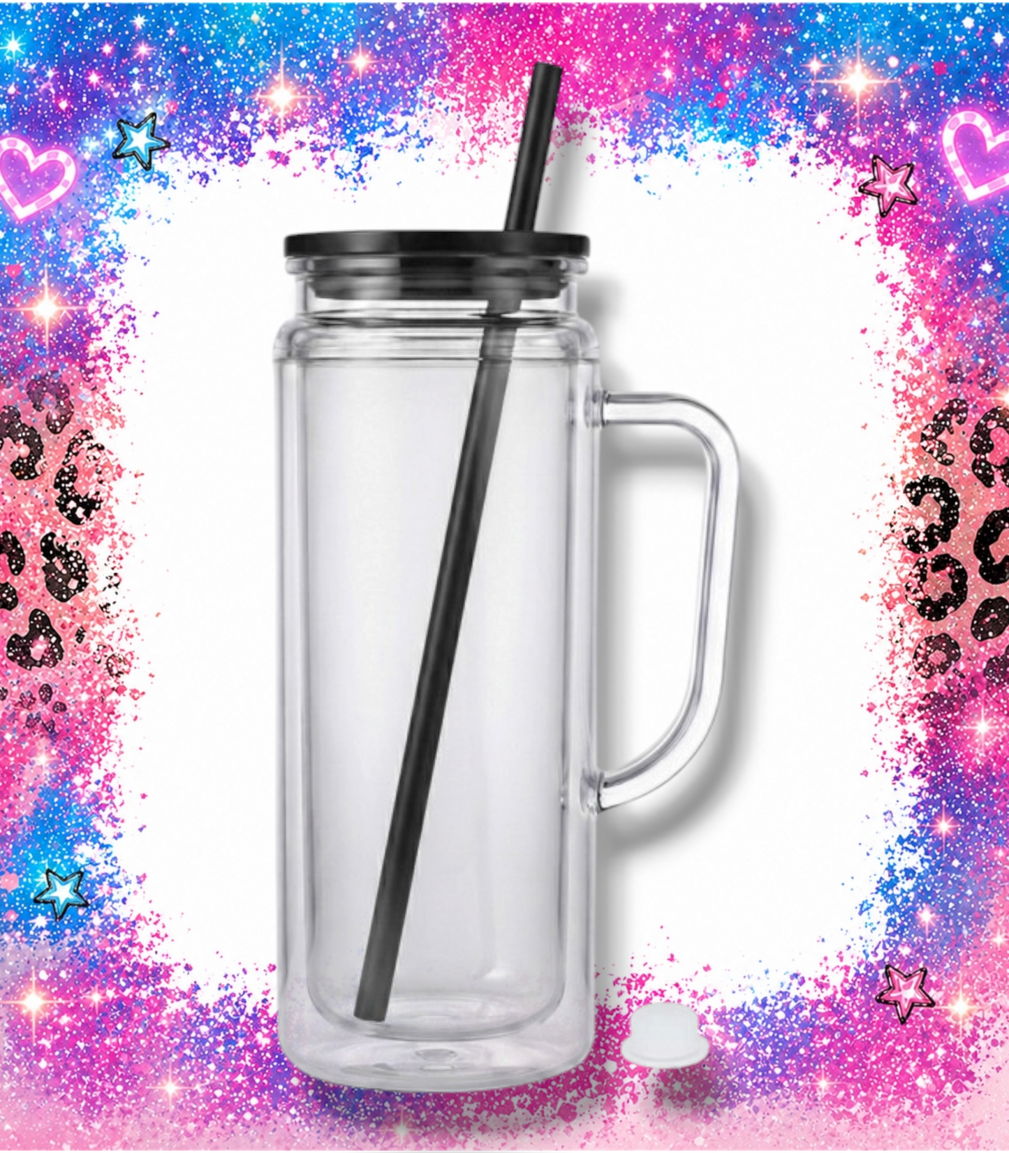 20 oz Acrylic with Handle - Black