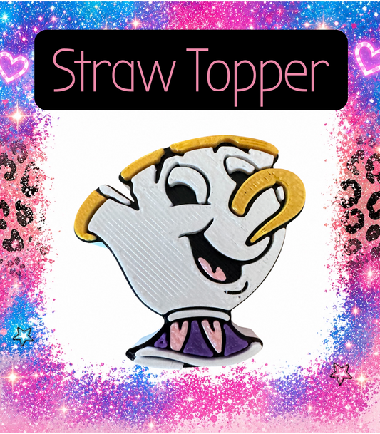Kids 3D Printed Straw Topper