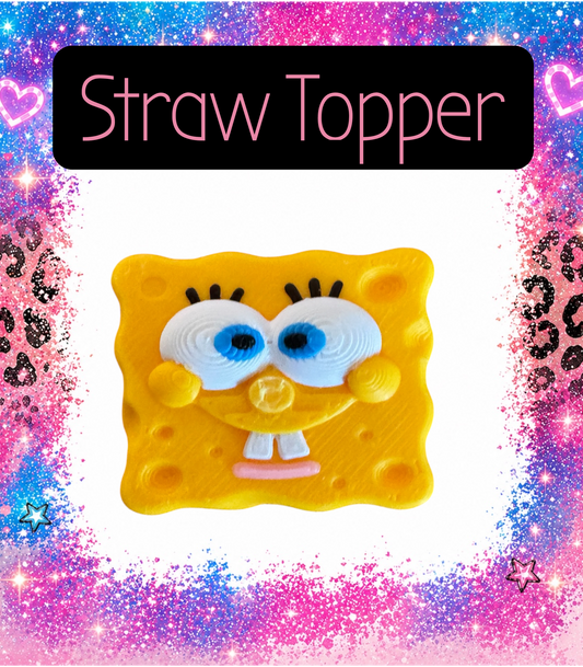 Kids 3D Printed Straw Topper