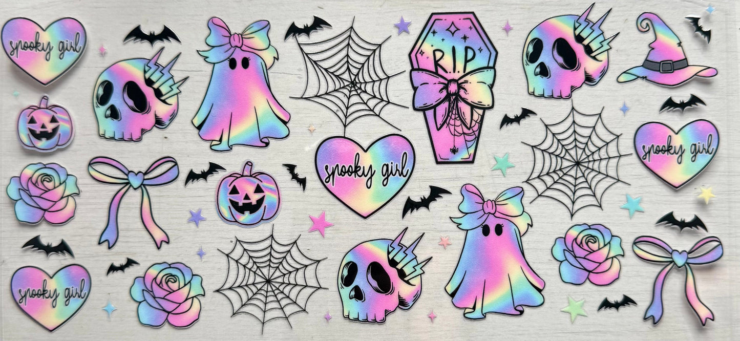Spooky girl skulls design