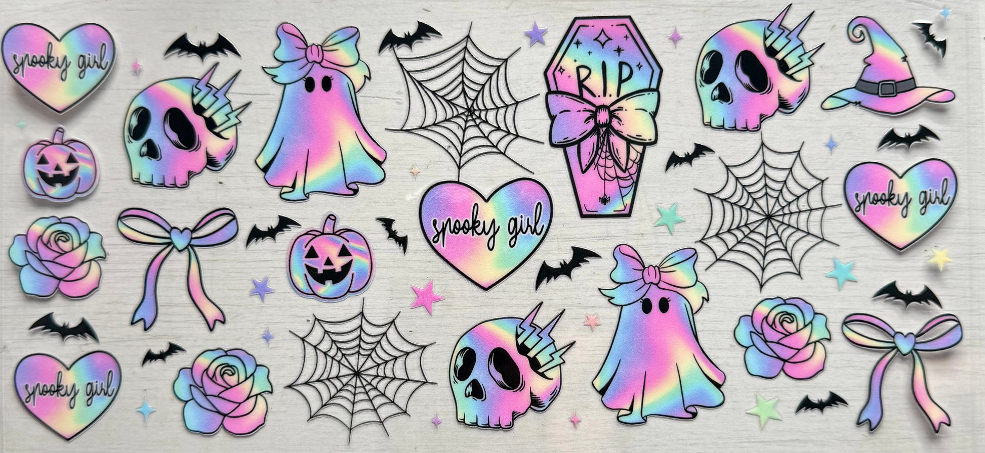 Spooky girl skulls design