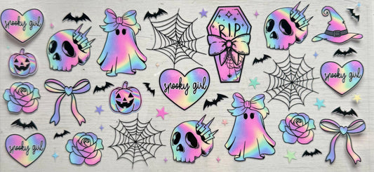 Spooky girl skulls design