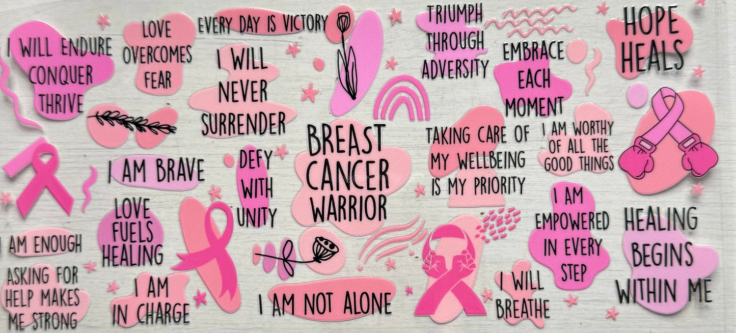 Breast Cancer Warrior affirmations design