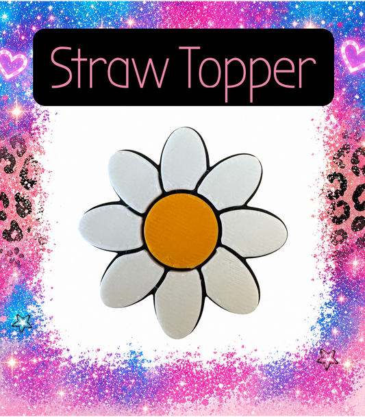 Daisy 3-D Printed Straw Topper