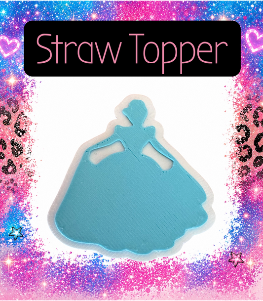 Princess 3D Printed Straw Topper