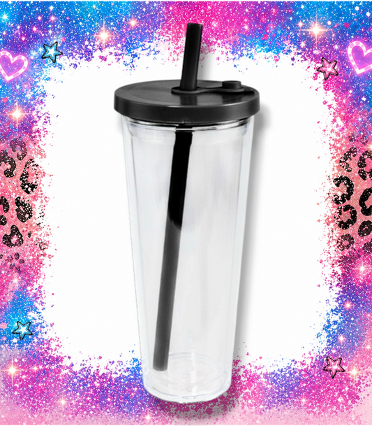 BLACK 24 oz Tapered Acrylic Tumbler