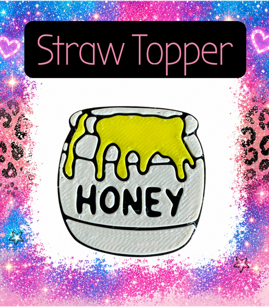 Honey 3-D Printed Straw Topper