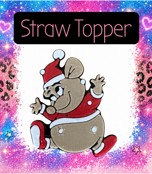 Christmas 3D Printed Straw Topper