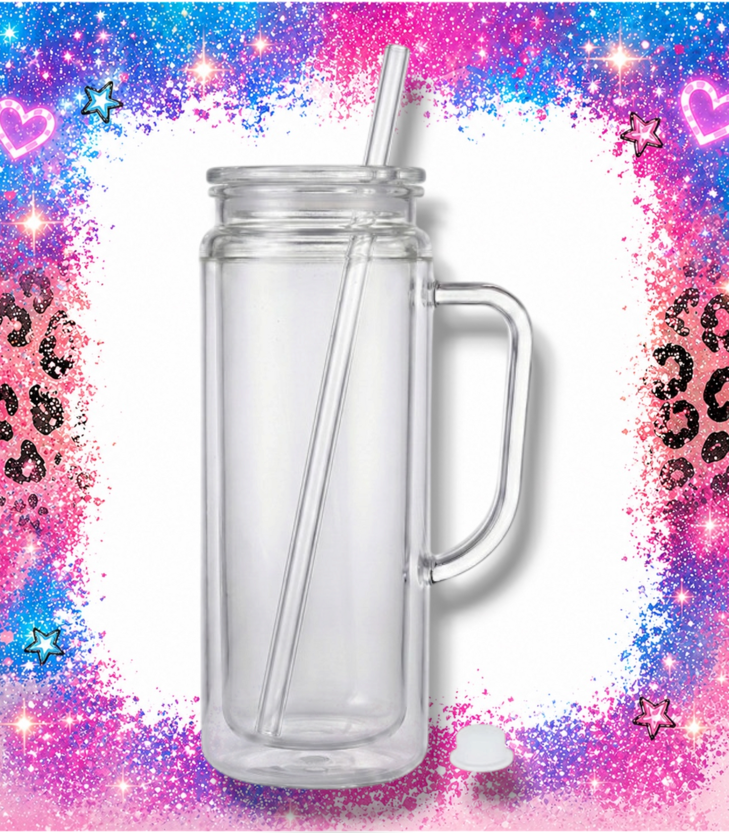 20 oz Acrylic with Handle - Clear