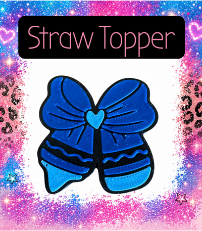 Crayon Bow 3-D Printed Straw Topper