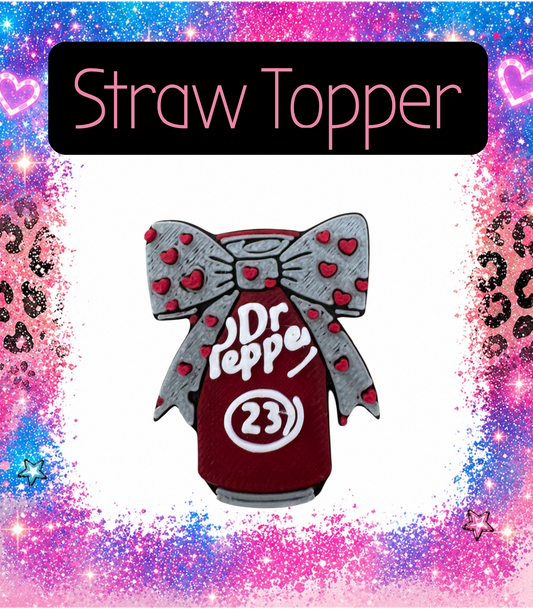 Soda 3D Printed Straw Topper