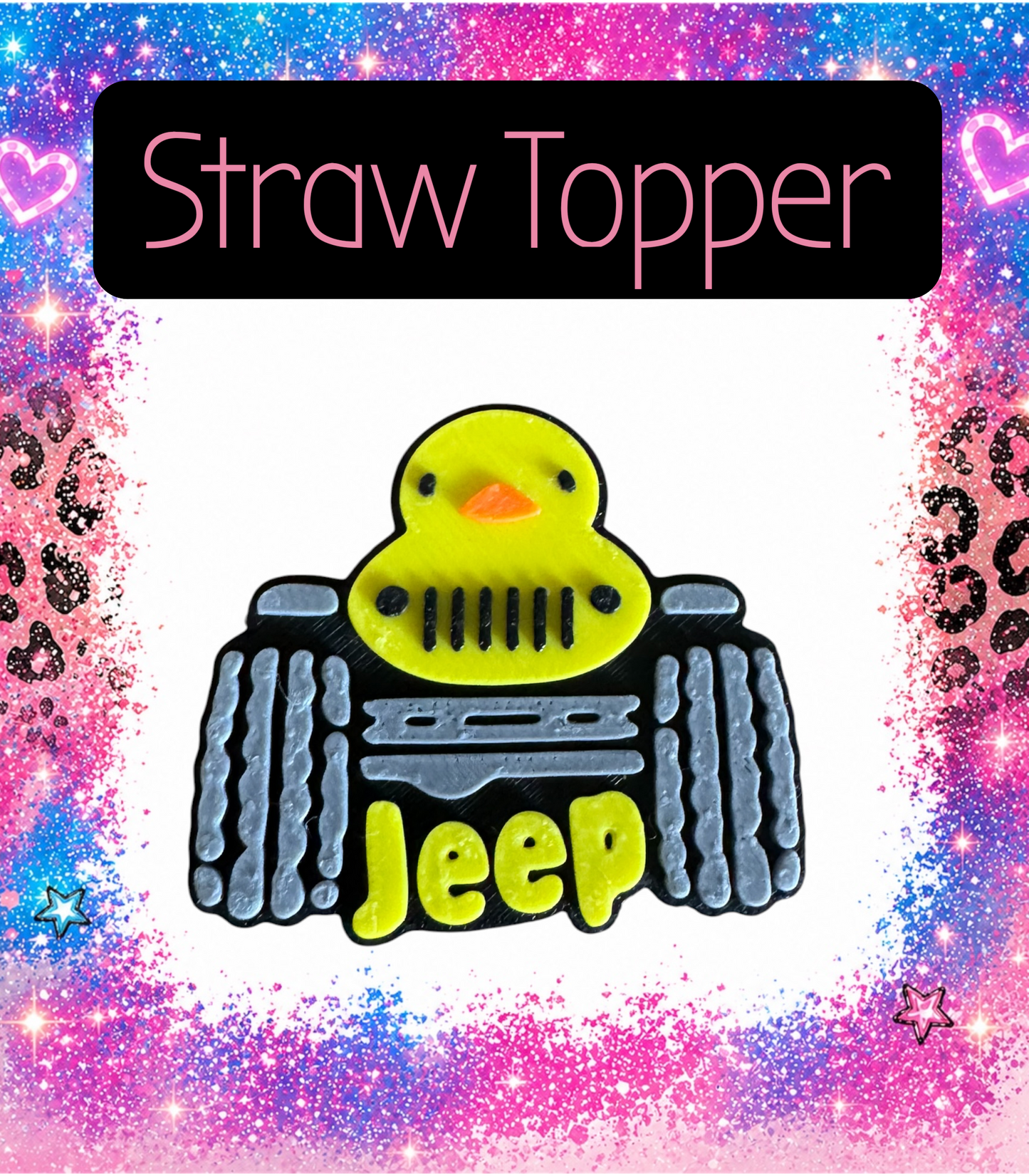 Duck 3-D Printed Straw Topper