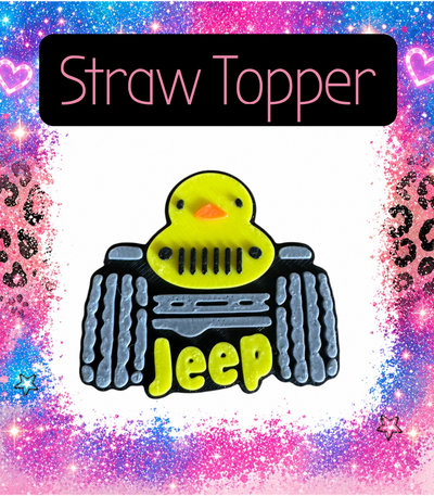 Duck 3-D Printed Straw Topper